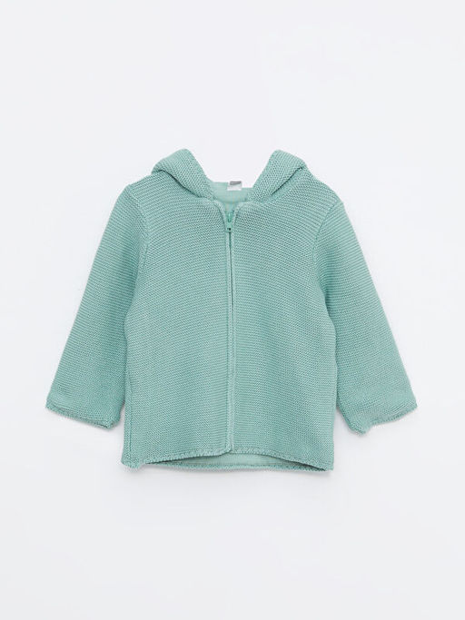 Kap??onlu Uzun Kollu Basic K?z Bebek Triko H?rka