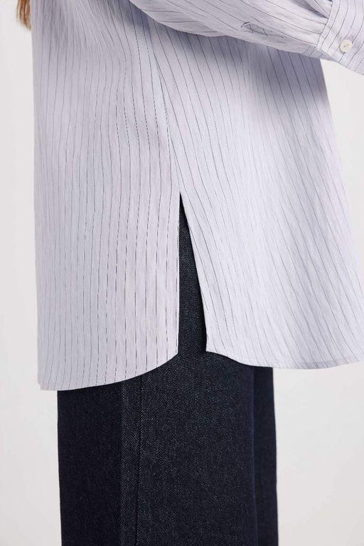 Рубашка-туника с длинными рукавами Relax Fit - Defacto фото 5