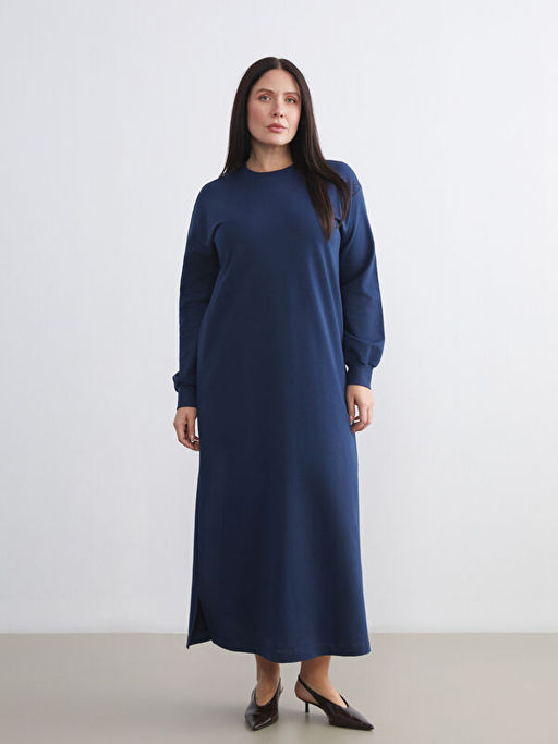 Bisiklet Yaka Sweat Elbise