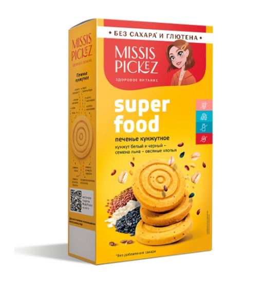 НОВИНКА! Печенье Superfood кунжутное Missis Pickez 100г