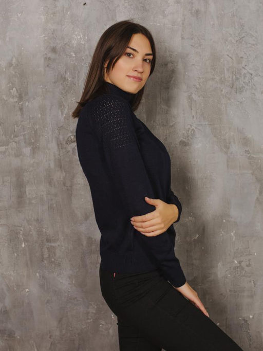 Водолазка "Акси" темно-синий (шерсть 60%)