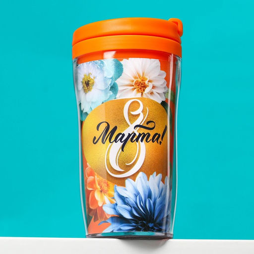 Подарочный набор 8 марта: чай чёрный со вкусом тропических фруктов 20 г., термостакан 250 мл. - Фабрика счастья фото 5