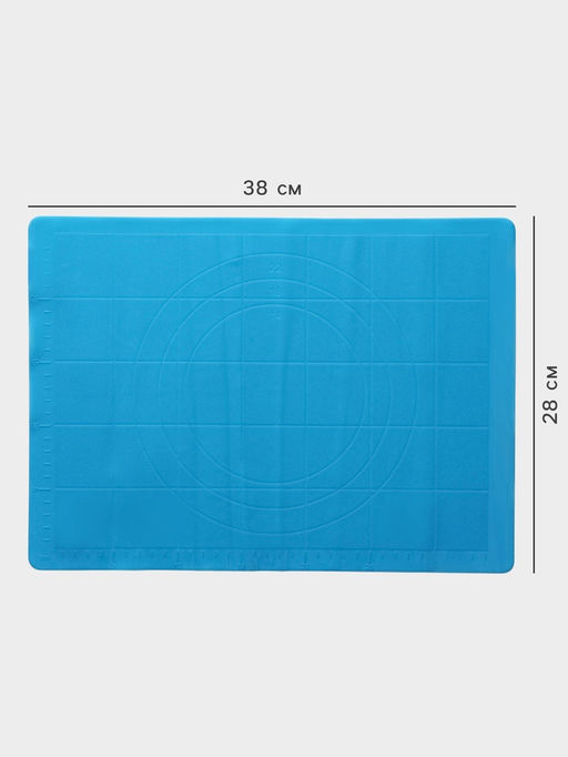 Коврик для выпечки и раскатки теста с разметкой Доляна Буссен, силикон, 38?28 см, МИКС  фото 2