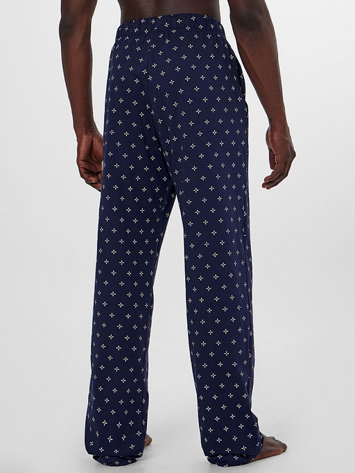 Комплект домашний мужской синий с узором