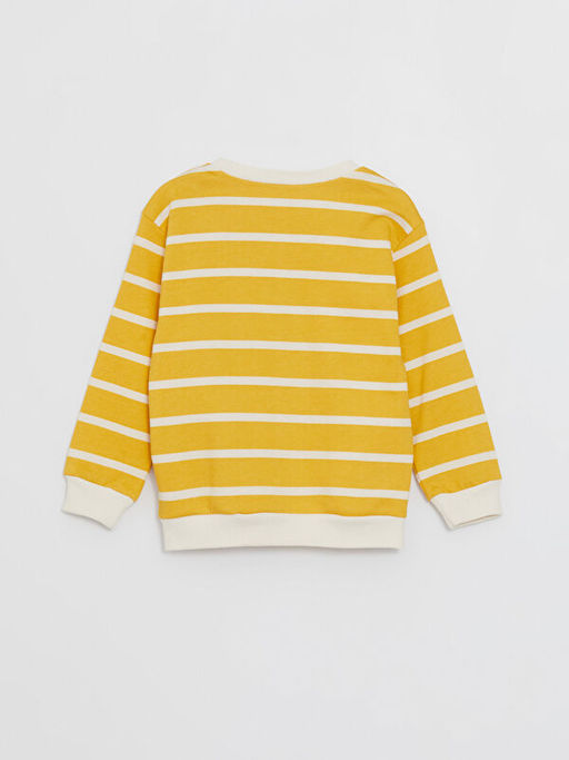 Bisiklet Yaka Uzun Kollu ?izgili Erkek Bebek Sweatshirt - Waikiki фото 3