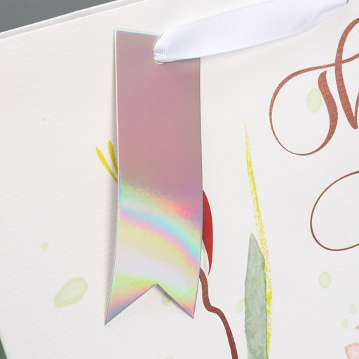 Цена за 2 шт. Пакет подарочный ламинированный, упаковка, тиснение, «Спасибо», 25 х 30.5 х 12.5 см