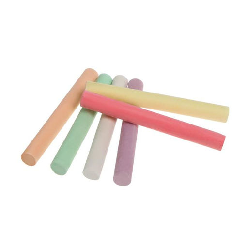 Мел школьный цветной, набор 6 цветов, круглый, беспыльный в картонной коробке - Calligrata фото 3