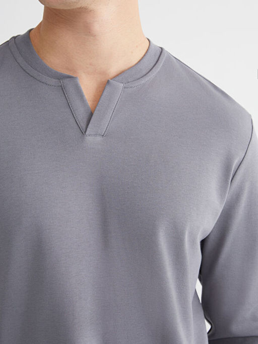 Bisiklet Yaka Erkek Sweatshirt