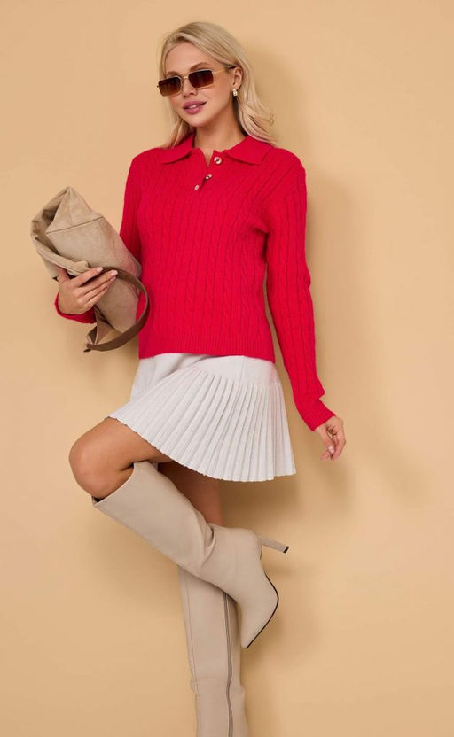 Джемпер F422-1520 red - Fine joyce фото 2