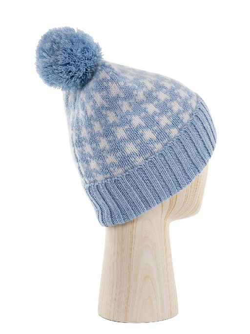 Шапка жен. шерсть+анг+нейл LB-J44008 l.blue/white - Labbra фото 2
