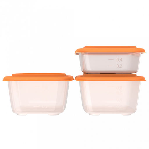 Контейнер для продуктов Гурман-9 набор 3шт: 0,8л, 1,1л 2шт, полипропилен, подходит для СВЧ и заморозки (Россия) - Домашняя мода фото 2