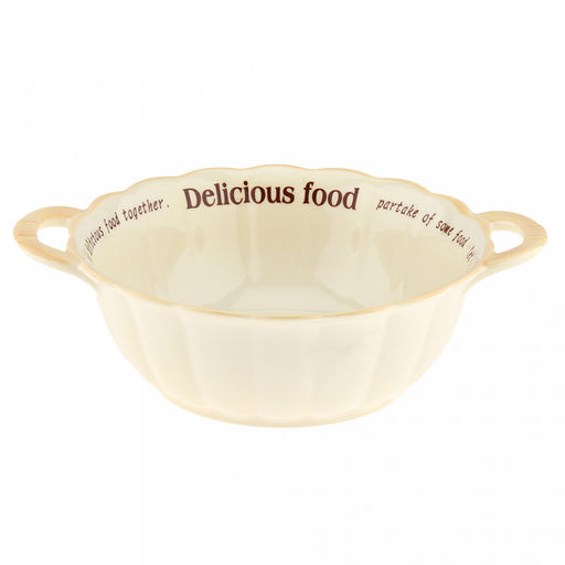 Делишес фуд (Delicious food) Салатник фарфоровый 1л, 23,5х19х7см, фигурный, с ручками, с деколью (Китай) - Домашняя мода фото 2