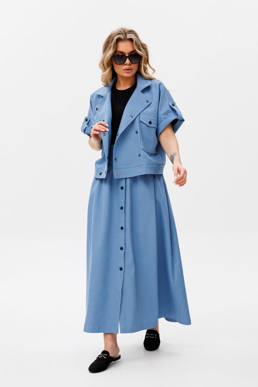 Жакет AmberA 1084 голубой фото 5