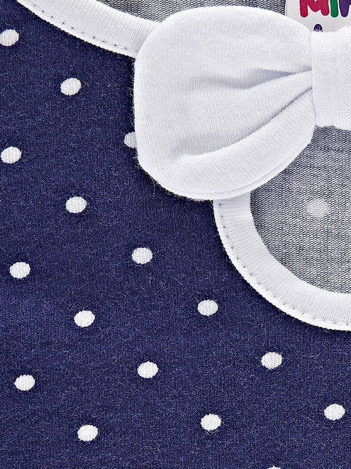 Лонгслив в горошек для девочки UD 1376 синий - Mini maxi фото 2