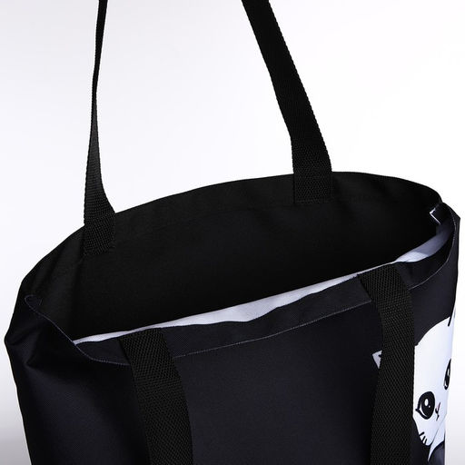 Сумка шопер Котики, 40х12х38, цвет черный - Nazamok фото 5