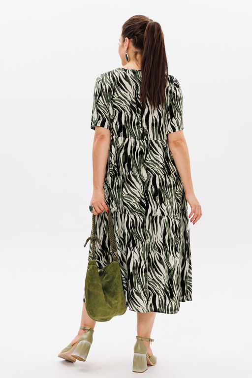 Платье ANELLI 1408 зеленая тень  фото 2