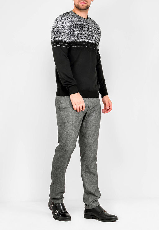 Джемпер мужской CASINO c121-град D1 (чер./бел.)  фото 3