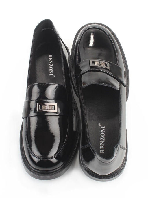 03-PDHL243-1 BLACK Лоферы женские (натуральная кожа)