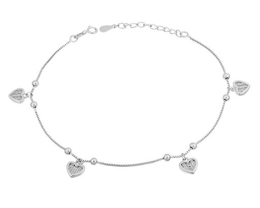 Браслет на ногу, куб.циркон., ТФБ-70