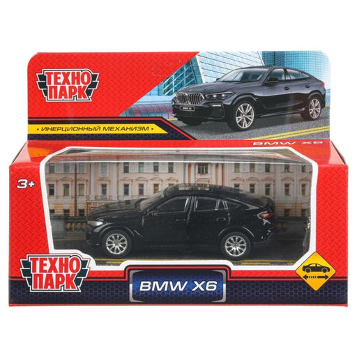 Машина металл BMW X6 10,5 см, (черный) инерц, в коробке