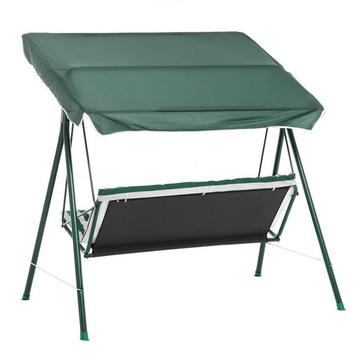 Качели садовые «Адлер», 175×150×120 см, максимальная нагрузка 150 кг, зелёные