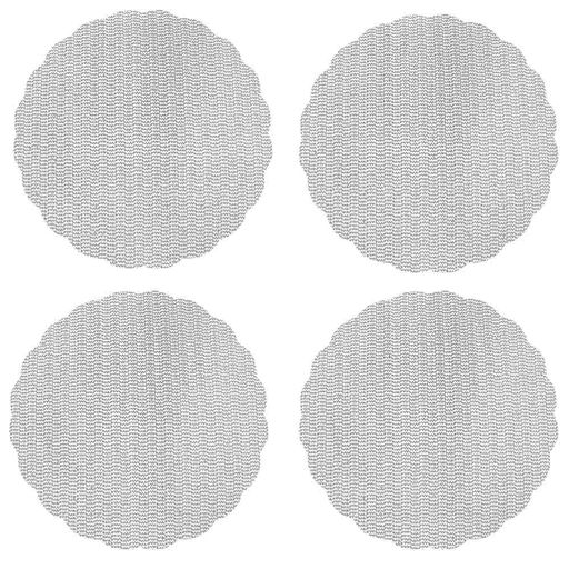 Набор салфеток противоскользящих ажурных круглых 32*32, 4 шт. арт. 436-075 (158146)