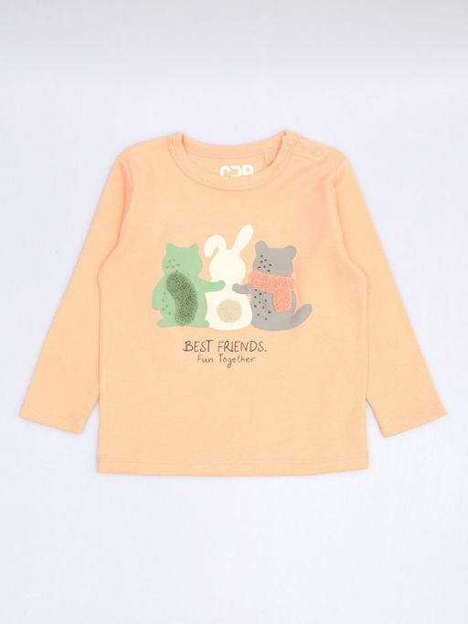 CRB wear / CWBG 90281-47-430 Комплект для девочки (джемпер, брюки),персик  фото 2