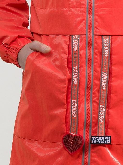 PELICAN, плащ для девочек, Красный фото 5