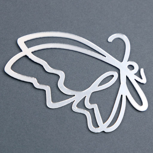 Набор для украшения Бабочки, набор 5 шт, цвет серебро - Страна карнавалия фото 3