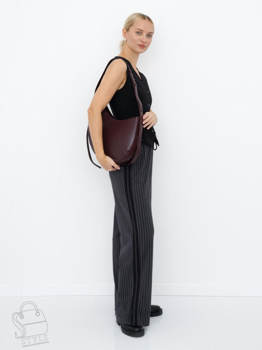 Сумка женская кожаная 1032M wine red Polina&Eiterou  в Новосибирске