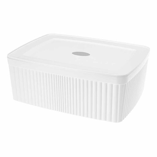 Набор: ЛОТОК С КРЫШКОЙ VELVET 0,9л + 2,5л + 6,55л (Белый) - Econova фото 12
