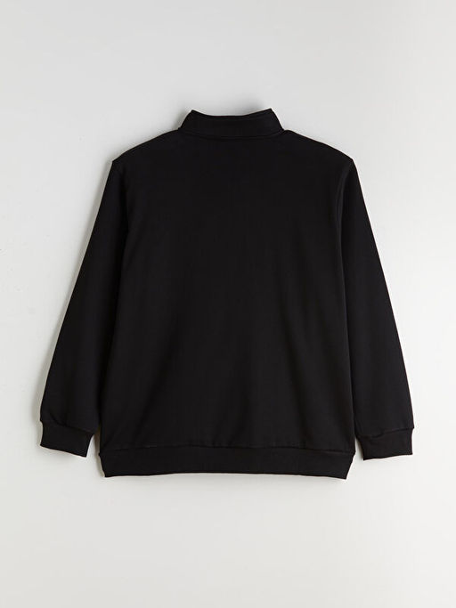 B?y?k Beden Dik Yaka Erkek Sweatshirt