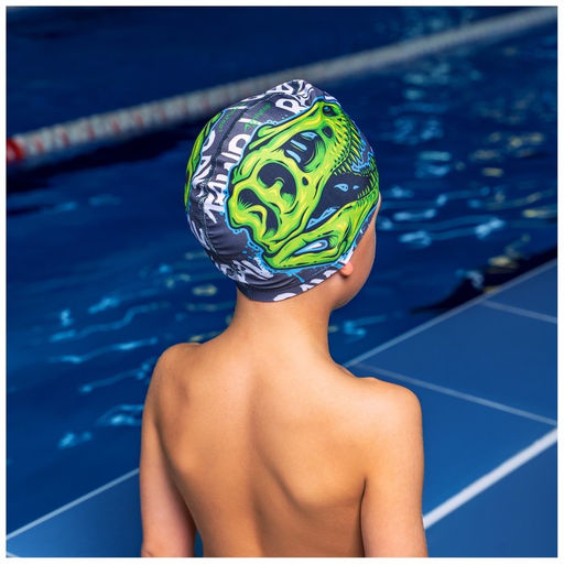 Шапочка для плавания детская ONLYTOP «Череп», тканевая, обхват 46-52 см