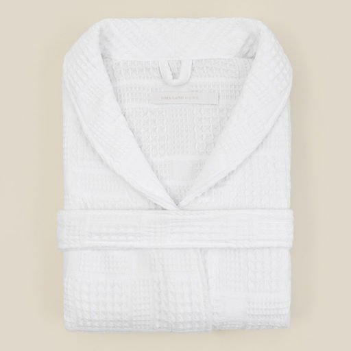 Халат вафельный мужской SL HOME: Chess «Блан де Блан», размер S, хлопок 100%, белый