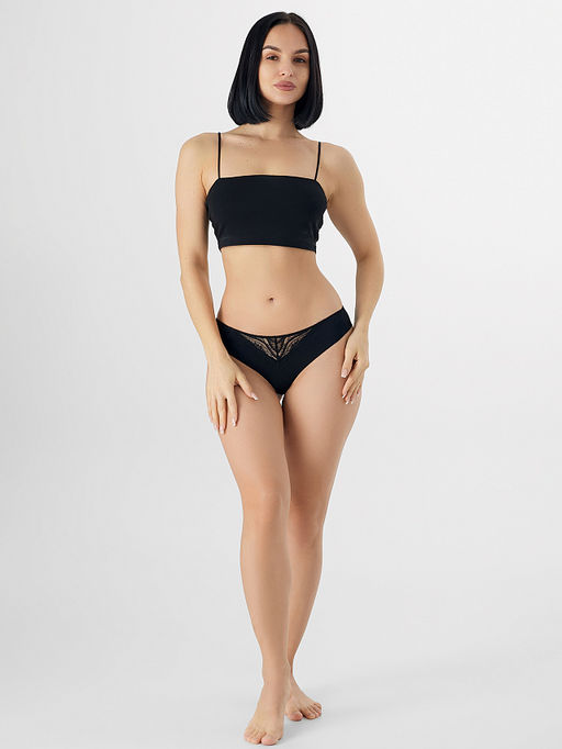 Цена за 2 штуки! Трусы женские бесшовные черные