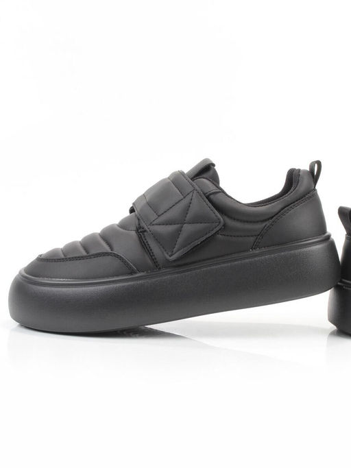 03-YH462-3 BLACK Полуботинки спортивные демисезонные женские (натуральная кожа)