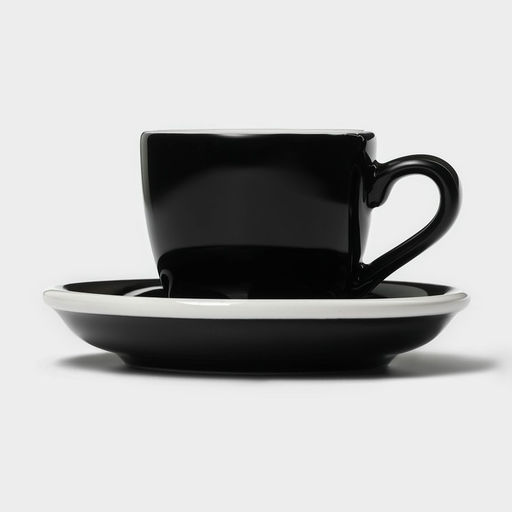 Кофейная пара фарфоровая Magistro Coffee time, 2 предмета: чашка 80 мл, блюдце d=11,5 см, цвет чёрный  фото 2