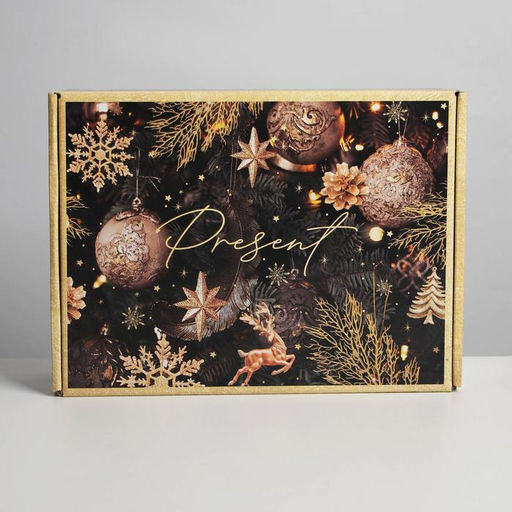 Коробка подарочная, самосборная Present, 30.7×22×9.5 см