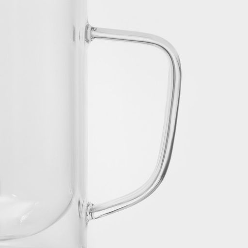 Кружка с двойными стенками Magistro «Дуо», 300 мл, 12×9×11 см, стекло, прозрачная