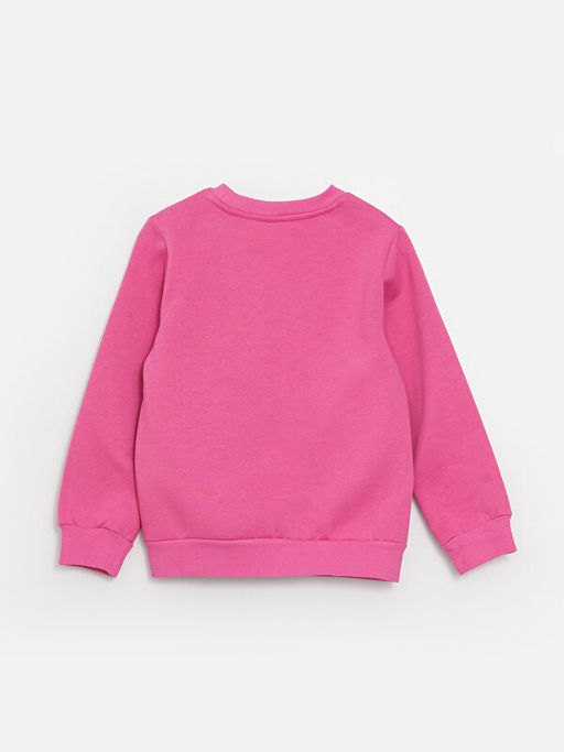 Bisiklet Yaka Bask?l? Uzun Kollu K?z ?ocuk Sweatshirt - Waikiki фото 2