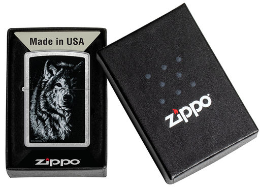 Зажигалка ZIPPO Линдси Киви Теневой волк | Lindsay Kivi Shadow Wolf Design 46149  фото 6
