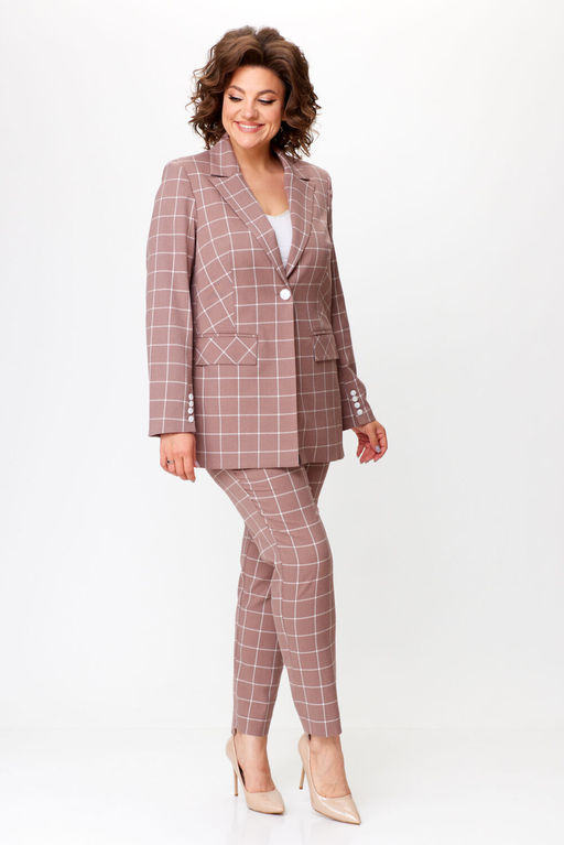 Костюм Bonna Image 928 бежевый клетка