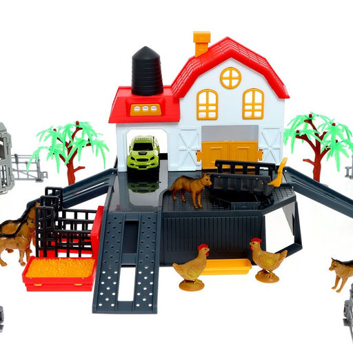Игровой набор «Ферма», парковка для машин, амбар, вольеры, транспорт, животные