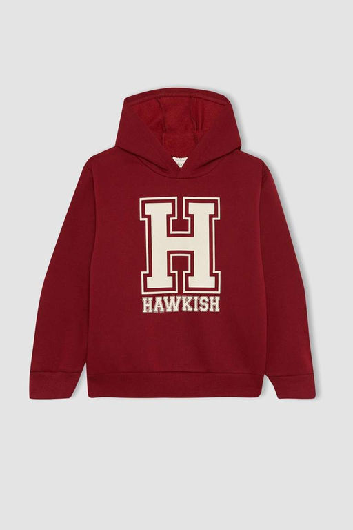 Толстая толстовка с капюшоном и принтом для мальчиков - Defacto фото 6