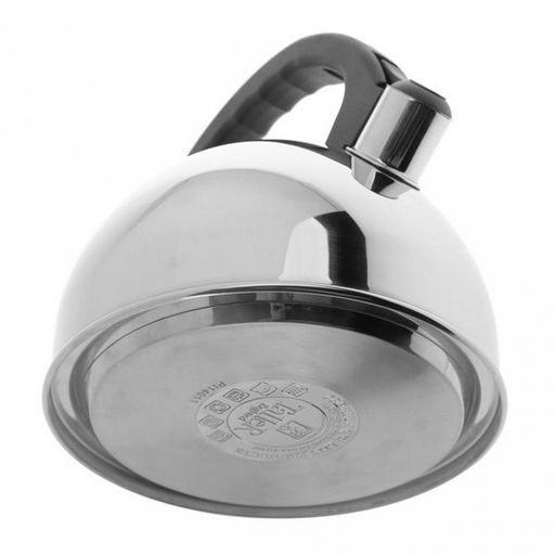 Чайник из нержавеющей стали 2,5л "Робсон" s0,6мм, дно д17см, s4,1мм, со свистком, полировка внешняя - зеркальная, внутренняя - зеркальная, бакелитовые ручки, мерная шкала, "TalleR" (Китай) Подходит для всех видов плит, включая индукционную!