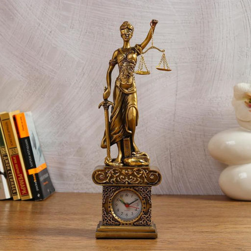 Часы настольные интерьерные каминные «Фемида», h=35 см