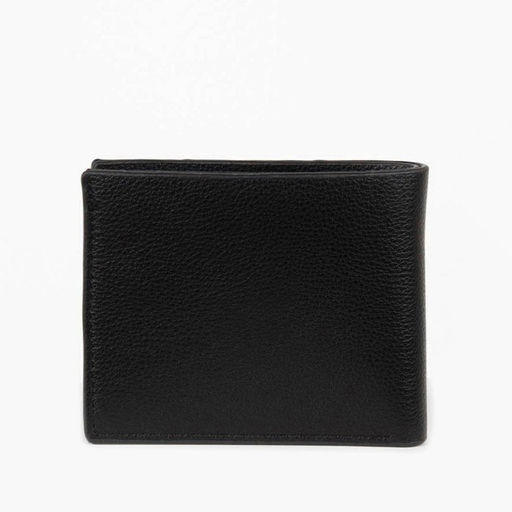 Портмоне мужское без застежки, отдел для купюр, для карт, для монет, чёрное