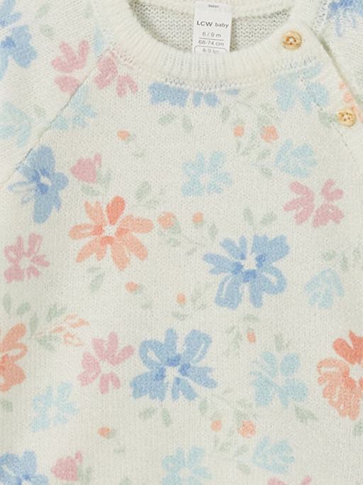 Bisiklet Yaka Uzun Kollu Bask?l? K?z Bebek Sweatshirt ve E?ofman Alt 2li Tak?m - Waikiki фото 3