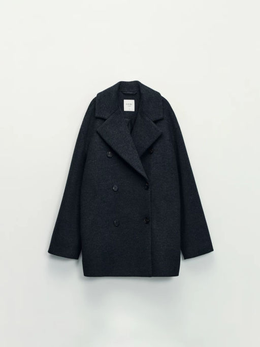 Двубортное полупальто свободного силуэта / Zarina фото 2