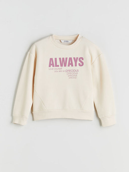 Bisiklet Yaka K?z ?ocuk Sweatshirt